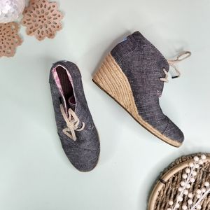 Toms Chambray Espadrille Bootie